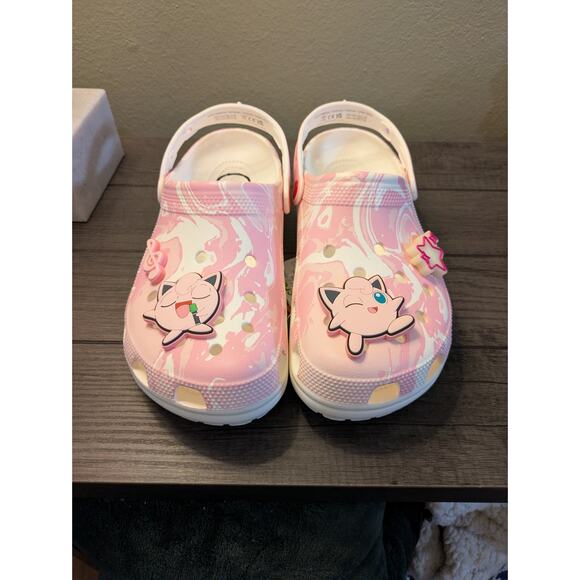 Croc x Jigglypuff Pokemon Clog Shoes Pink Light Up Men's 11/Women's 12 - Picture 1 of 8